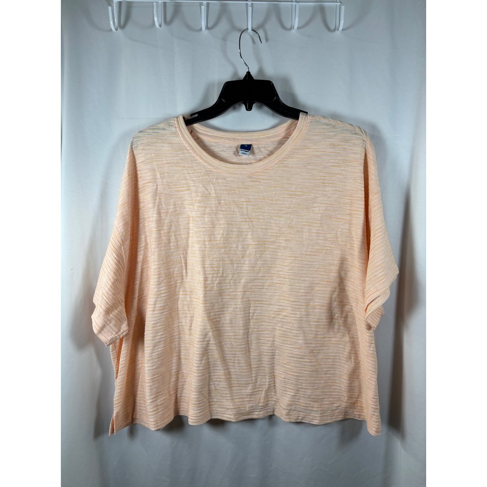 Old Navy Womens 3X Peach Boxy Crew Neck Short Sleeve Tee Shirt New